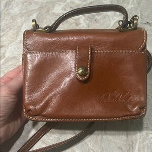 Patricia Nash Brown Leather Crossbody Bag with Vintage Style